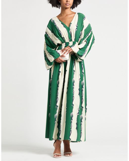 Ballantyne Green Maxi Dress Viscose