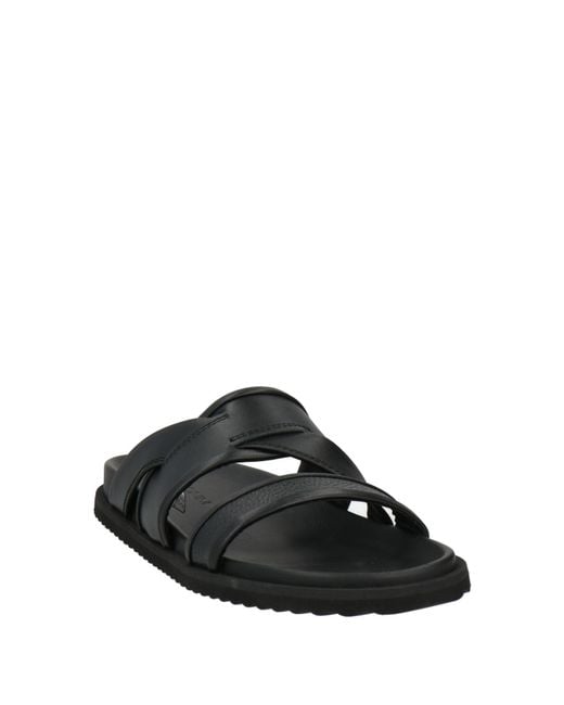Baldinini Black Sandals Calfskin for men