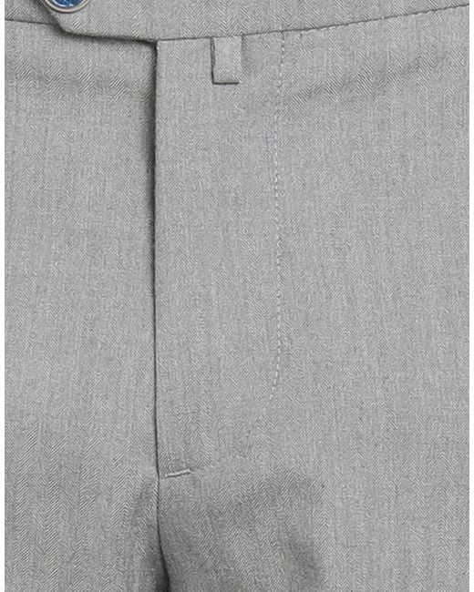 Barbati Gray Pants Polyester, Viscose, Wool, Elastane for men