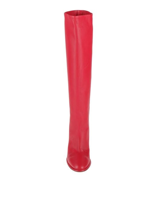 Le Silla Red Boot Leather