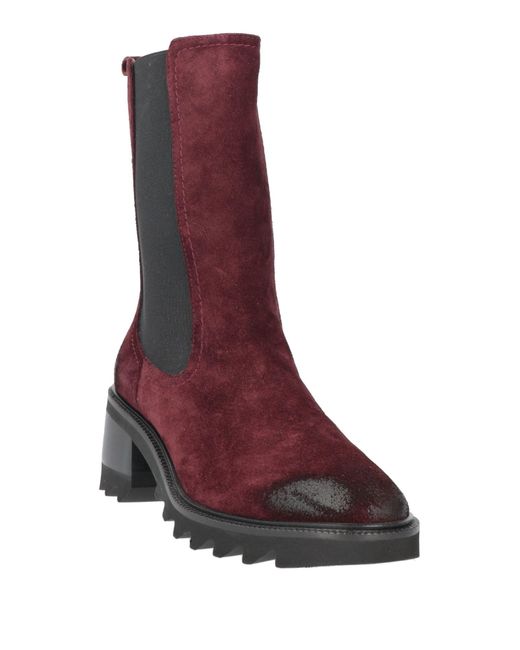 Paola D'arcano Purple Ankle Boots