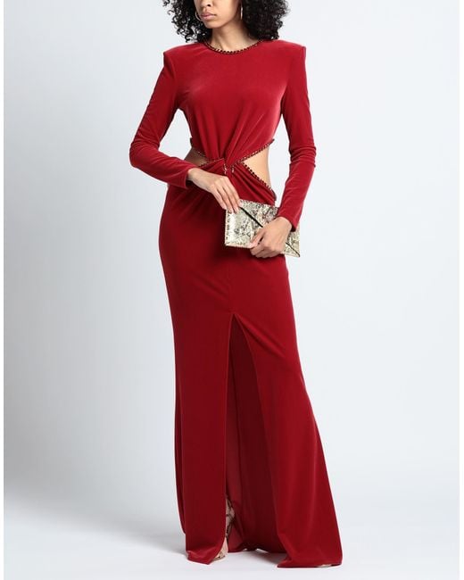 Elisabetta Franchi Red Long Dress