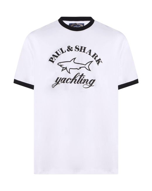 Paul & Shark White T-Shirt Cotton for men