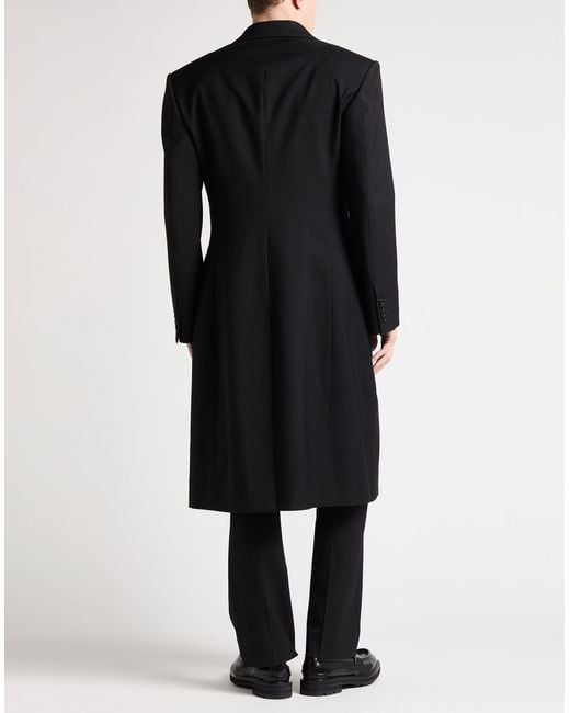 Alexander McQueen Black Overcoat & Trench Coat for men