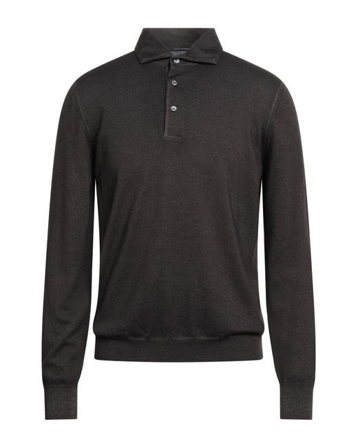 Tagliatore Black Dark Sweater Virgin Wool for men