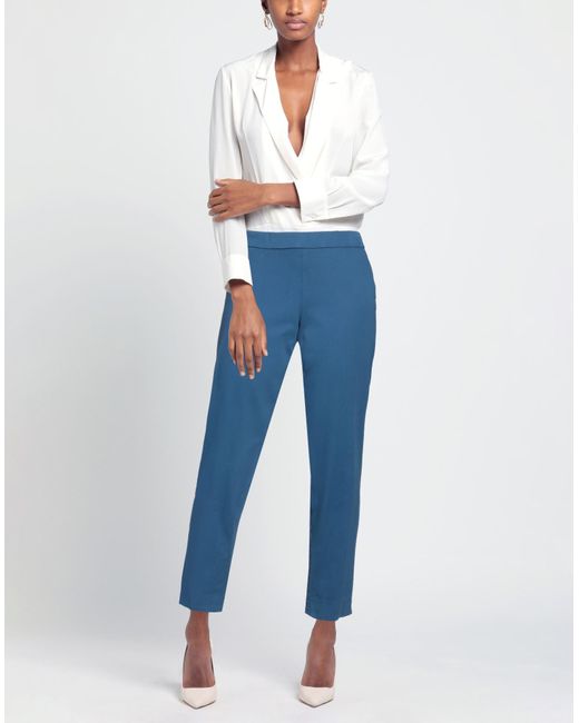 Whyci Blue Azure Pants Cotton, Elastane