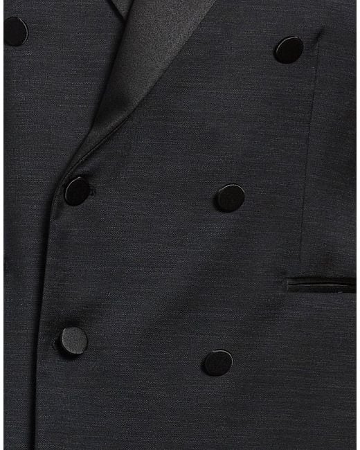 Tagliatore Black Charcoal Blazer Virgin Wool, Polyester, Elastane for men