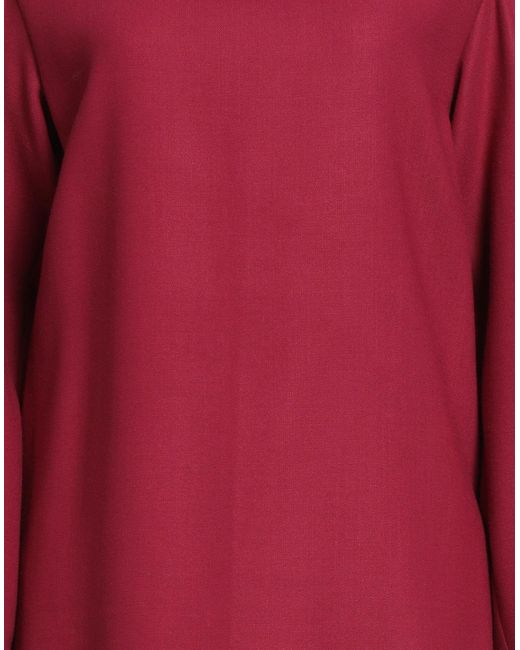 Paule Ka Red Garnet Mini Dress Viscose, Virgin Wool, Elastane