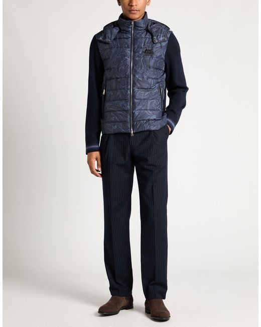 Etro Blue Puffer Polyester, Wool, Acrylic for men