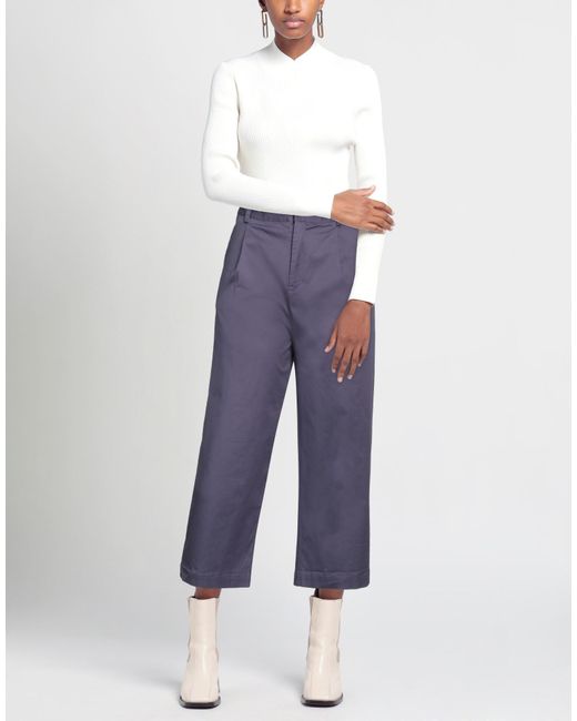 ALESSIA SANTI Blue Pants Cotton, Elastane