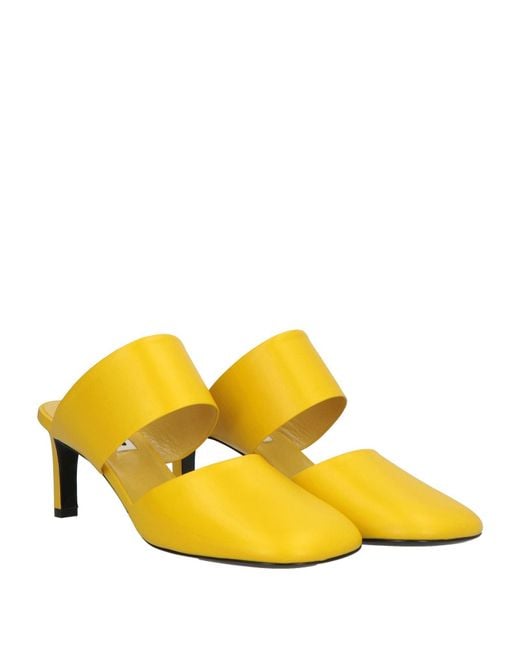 Jil Sander Yellow Mules & Clogs