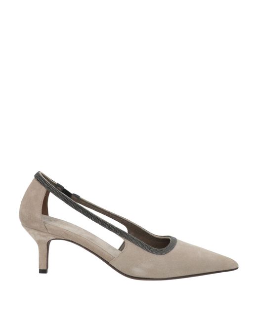 Brunello Cucinelli White Pumps