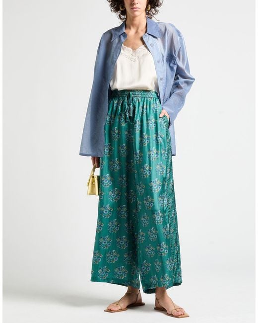 HANNAH Blue Pants Silk