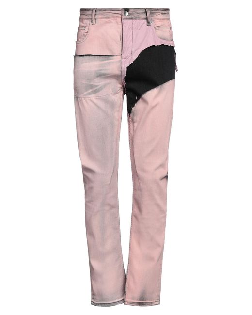Pantaloni Jeans di Rick Owens in Pink da Uomo