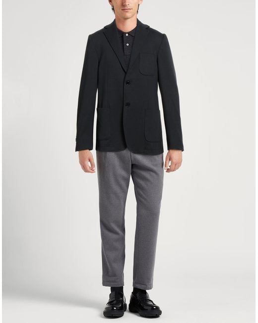 Daniele Alessandrini Black Blazer Polyester, Viscose, Elastane for men