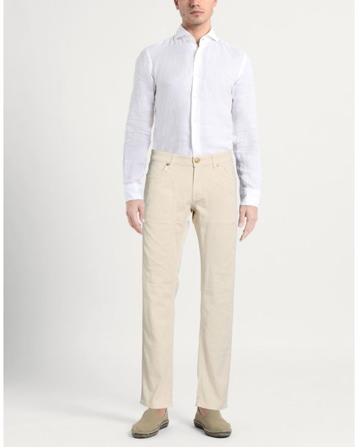Jeckerson Gray Pants Cotton, Elastane for men