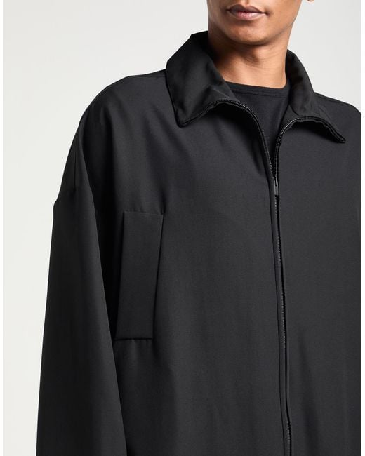Fear Of God Black Overcoat & Trench Coat Virgin Wool for men