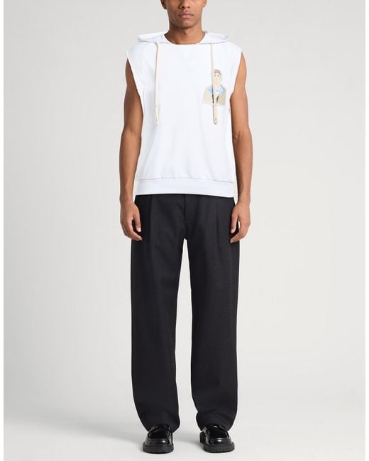 MSGM White Sweatshirt Cotton for men