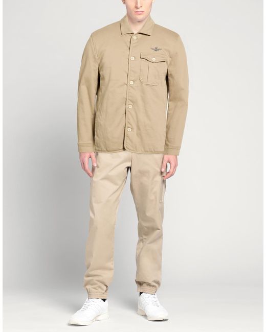 Aeronautica Militare Natural Jacket Cotton, Elastane for men