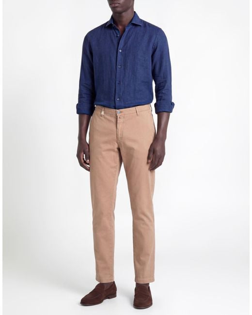 Barbati Natural Light Pants Cotton, Elastane for men