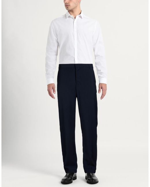 Maison Kitsuné Blue Pants Virgin Wool for men
