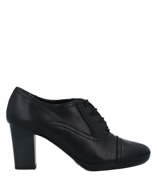 Frau Black Lace-up Shoes