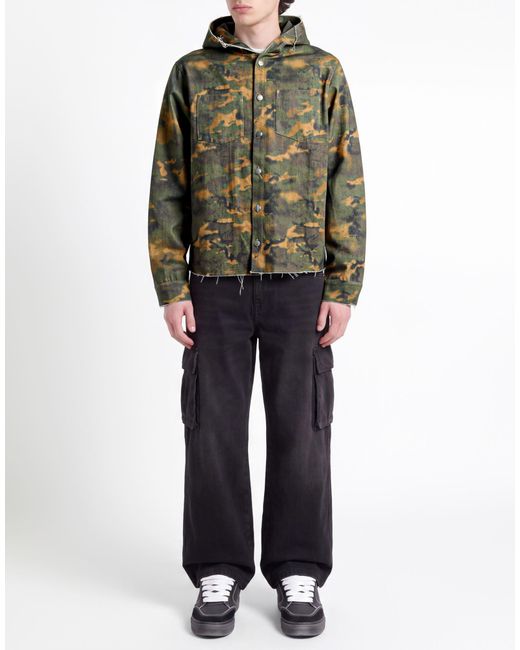 DISCLAIMER Green Military Denim Outerwear Cotton for men