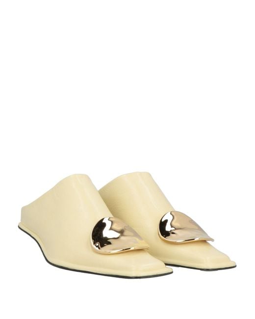 Jil Sander Natural Mules & Clogs Leather