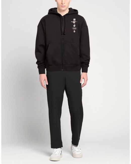 G-Star Black Sweatshirt Organic Cotton, Recycled Polyester, Elastane for men