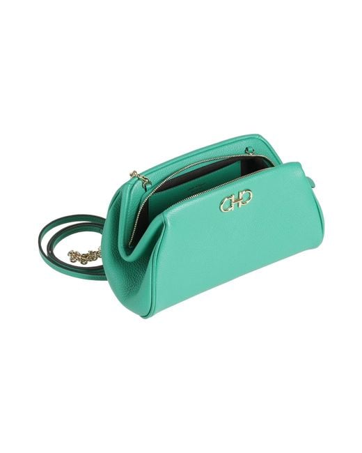 Ferragamo Green Handbag Leather