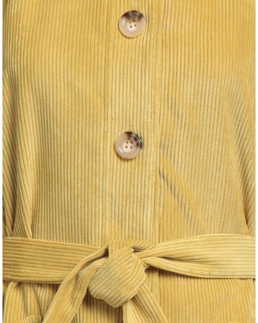 Jijil Yellow Overcoat & Trench Coat