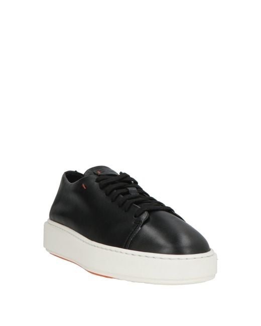 Santoni Black Trainers