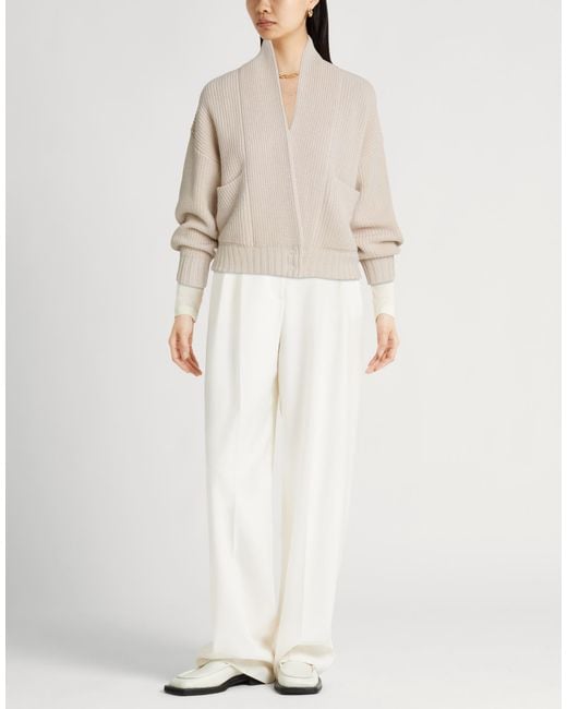 Anna Molinari Natural Cardigan Wool