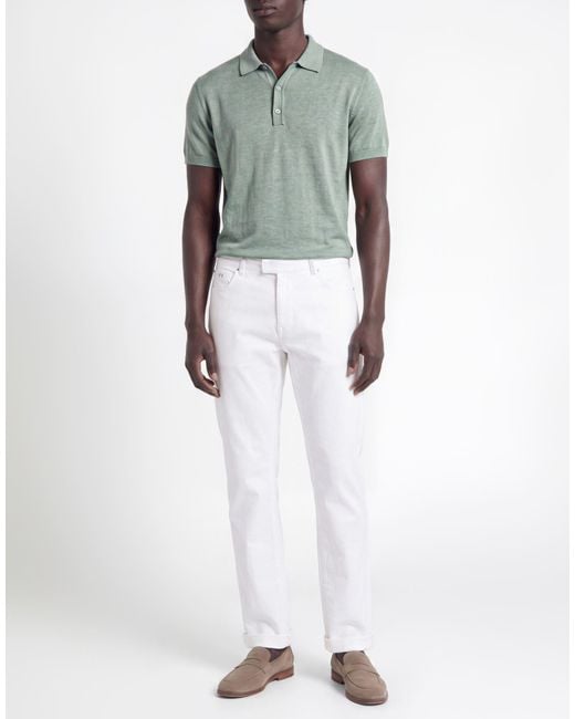 Tramarossa White Jeans Cotton, Polyester, Elastane for men