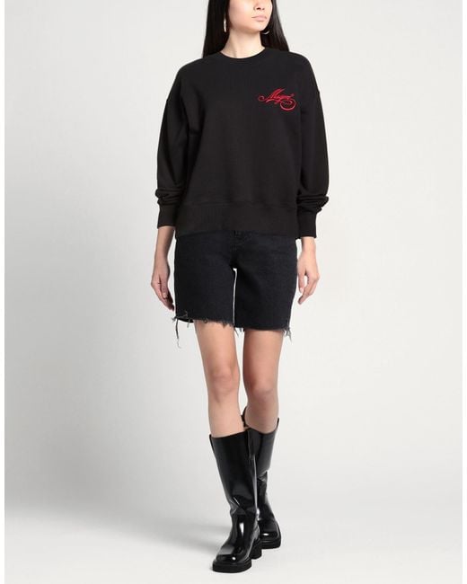 MSGM Black Sweatshirt Cotton