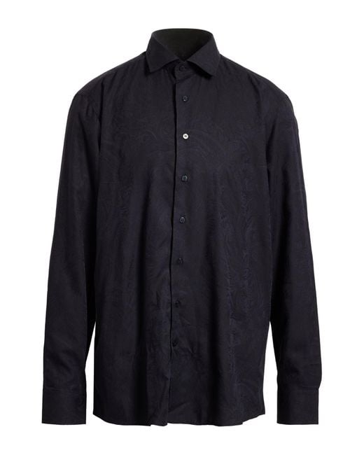 Etro Blue Shirt Cotton, Lyocell for men