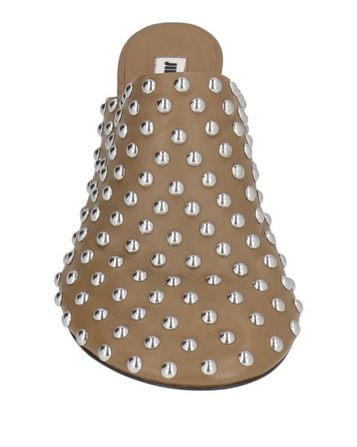 Jil Sander Brown Mules & Clogs