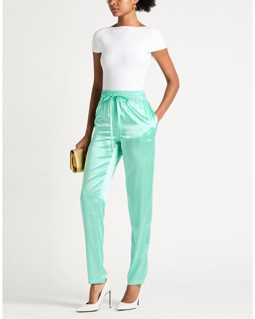 Dolce & Gabbana Green Pants Silk, Elastane