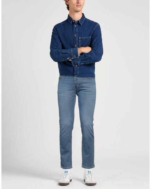 Jack & Jones Blue Jeans Cotton, Polyester, Viscose, Elastane for men