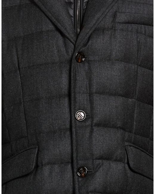 Moorer Black Puffer Virgin Wool, Polyamide, Wool for men