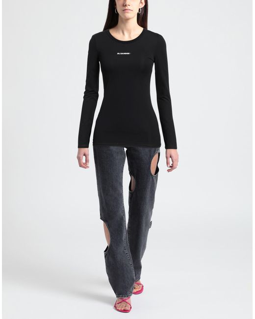 Jil Sander Black T-Shirt Polyamide, Elastane