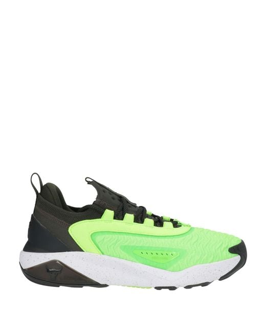 Under Armour Green Sneakers Textile Fibers for men