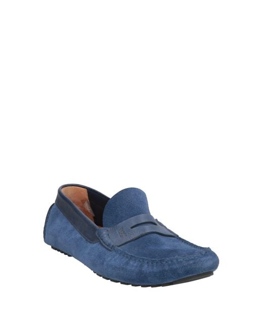 Boss Blue Loafers Leather for men