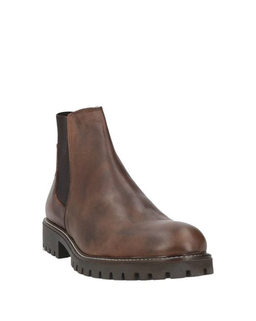 Calpierre Brown Ankle Boots Leather for men