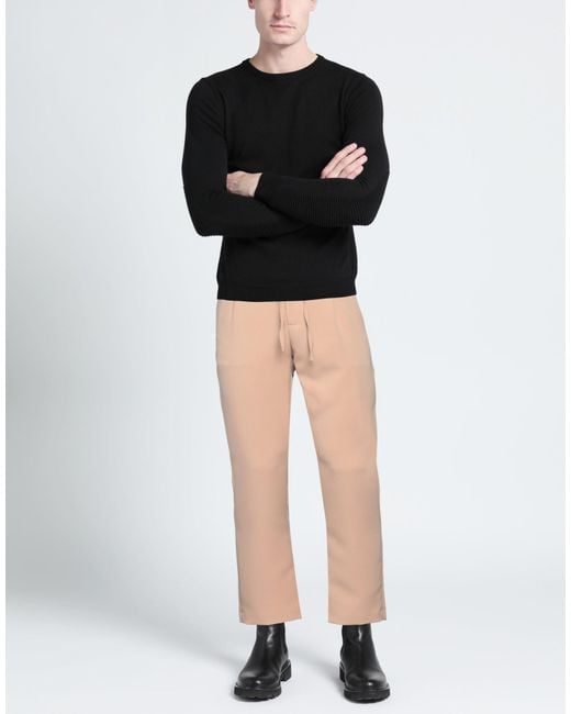 Daniele Alessandrini Natural Pants Polyester, Elastane for men
