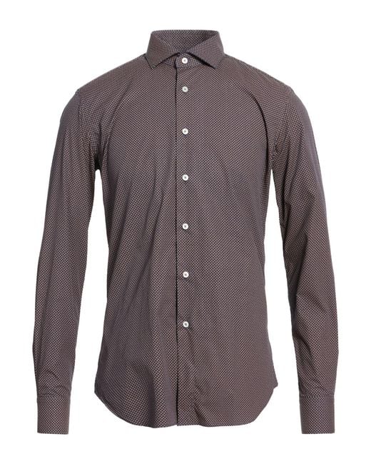 Xacus Brown Shirt Cotton for men