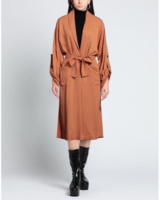 Armani Exchange Orange Overcoat & Trench Coat