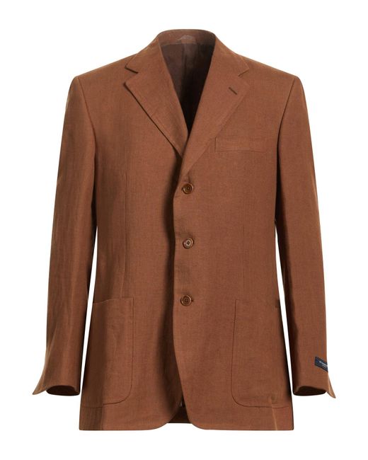 Burberry Brown Blazer Linen for men