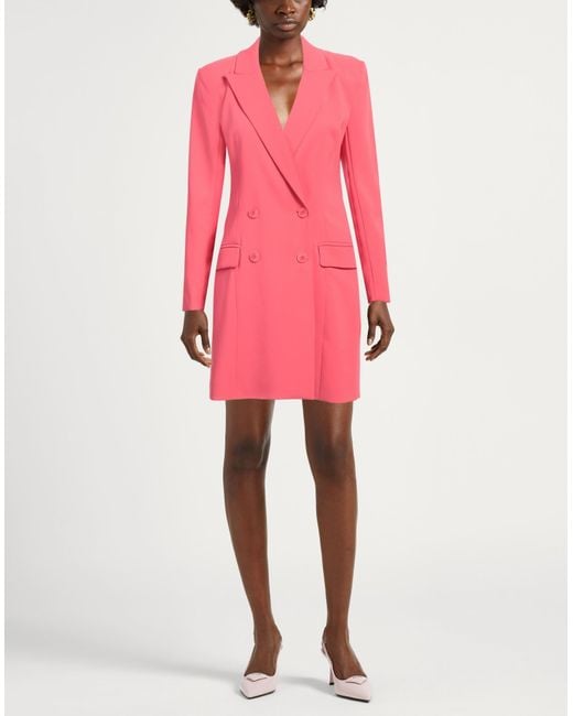 Patrizia Pepe Pink Mini Dress Polyester, Elastane