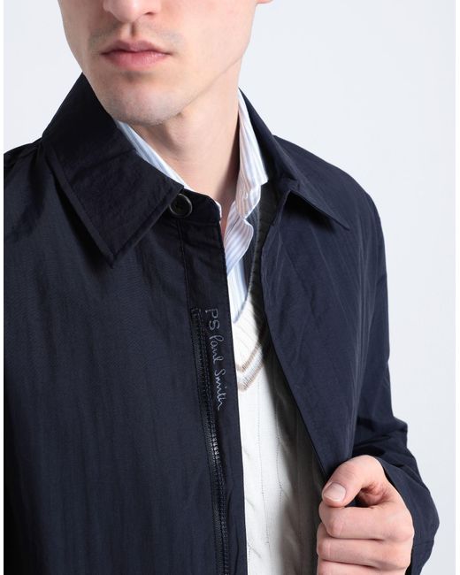 PS by Paul Smith Blue Overcoat & Trench Coat for men